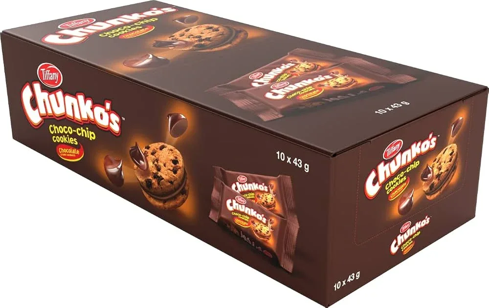Tiffany Chunkooz Chocolate Chip Cookies 43g
