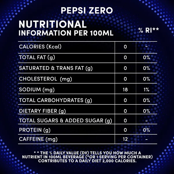 Pepsi Cola Zero Bottle 1.25 Litres (4)