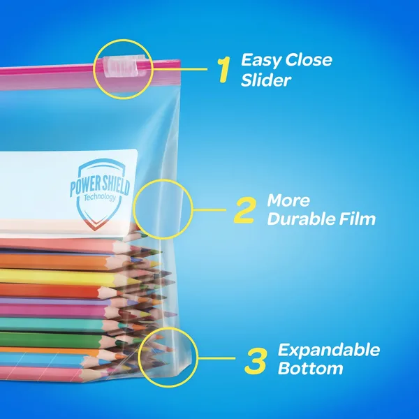 Ziploc Quart Slider Storage Bag Size 20cm x 14.9cm x 4.7cm 20pcs (4)