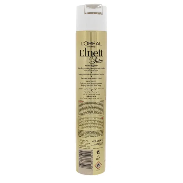L'Oreal Elnet Satin Hair Spray Super Hold 400 ml (2)