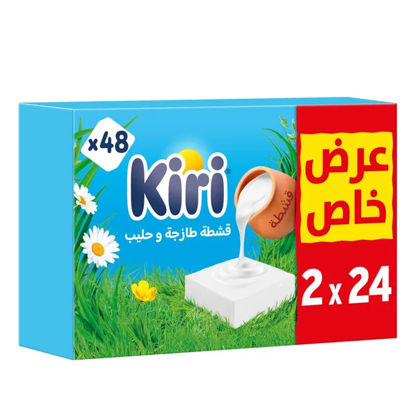 Kiri Spreadable Cream Cheese Squares 24 Portions 2 x 432 g (2)