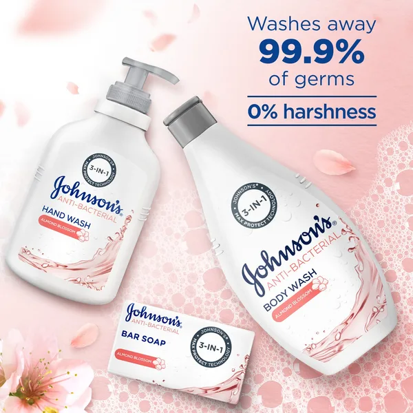 Johnson's Antibacterial Hand Wash Almond Blossom 300 ml (2)