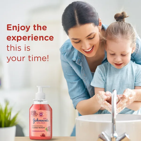 Johnson's Vita-Rich, Brightening Hand Wash Pomegranate 300 ml (7)