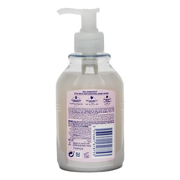 Johnson's Vita-Rich Raspberry & Peony Replenishing Hand Wash 300 ml (2)