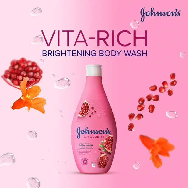 Johnson's Vita Rich Brightening Body Wash with Pomegranate Flower Extract 750 ml (3)