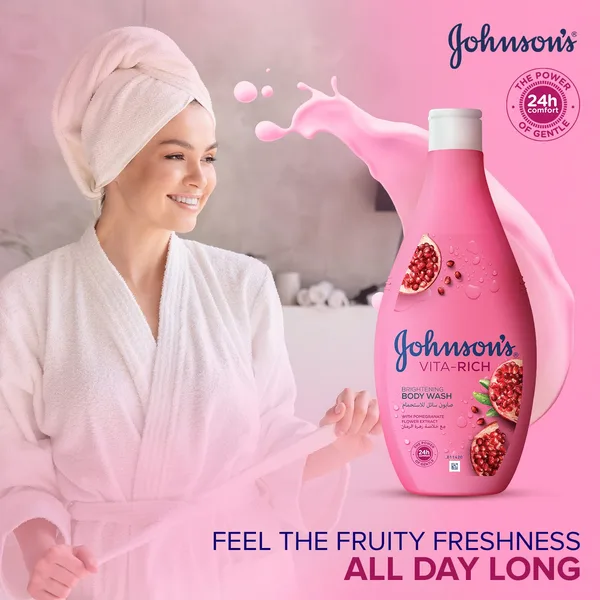 Johnson's Vita Rich Brightening Body Wash with Pomegranate Flower Extract 750 ml (4)