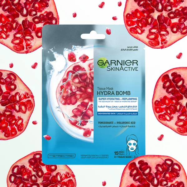 Garnier Skin Active Face Mask Hydra Bomb Pomegranate for Dehydrated Skin Tissue 1 pc (3)