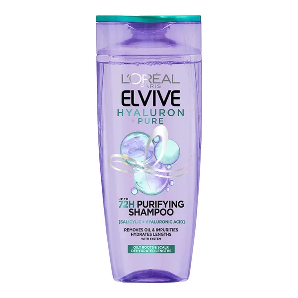 L'Oreal Elvive Hyaluron Pure Shampoo For Oily Scalp & Dehydrated Lengths 400 ml