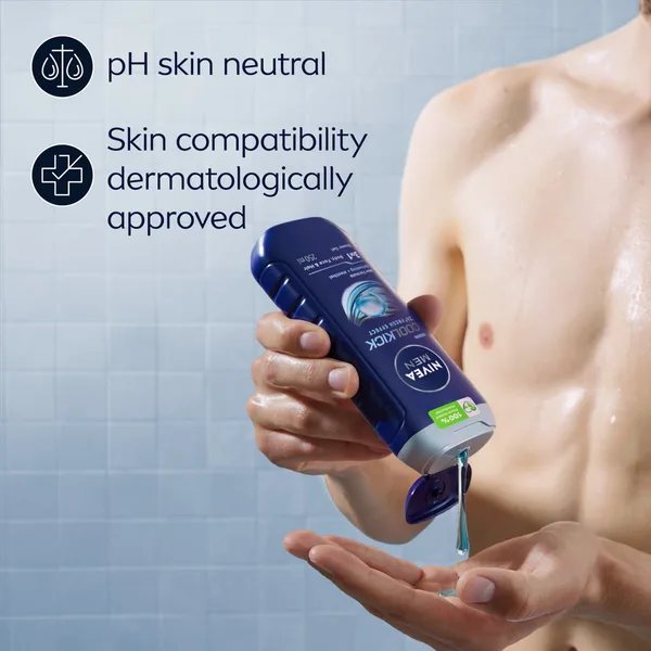 Nivea Men Cool Kick Shower Gel 3in1 Body Wash 250 ml (4)