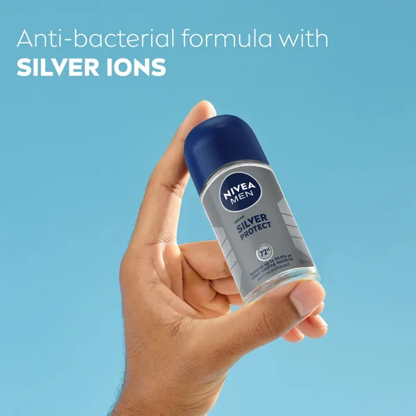 Nivea Men Silver Protect Antiperspirant for Men Antibacterial Protection Roll-on 50 ml (3)