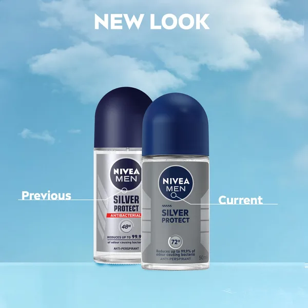 Nivea Men Silver Protect Antiperspirant for Men Antibacterial Protection Roll-on 50 ml (7)