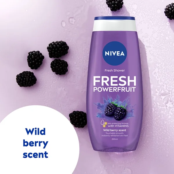 Nivea Fresh Powerfruit Shower Gel Body Wash 250 ml (3)