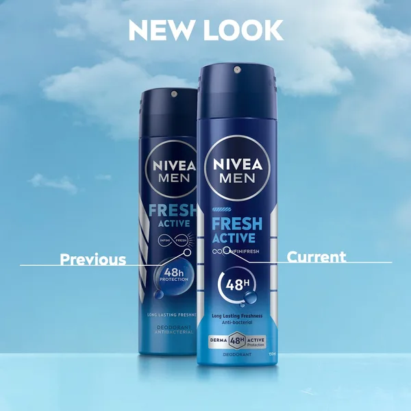 Nivea Men Fresh Active Antibacterial Deodorant Spray for Men 48H Active Protection 150 ml (6)