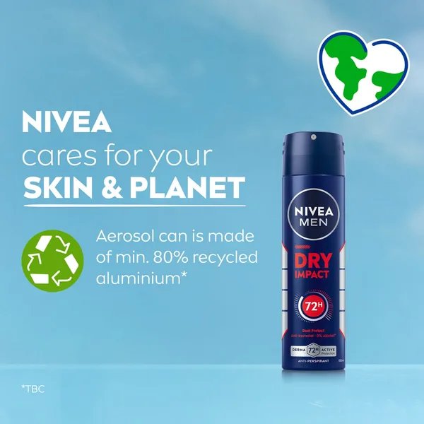Nivea Men Dry Impact Anti-Perspirant Deodorant for Men with 72H Protection Spray 200 ml (5)