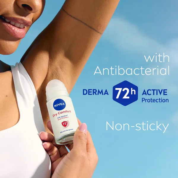 Nivea Dry Comfort Antiperspirant Roll-On for Women 72H Odour Control 50 ml (3)