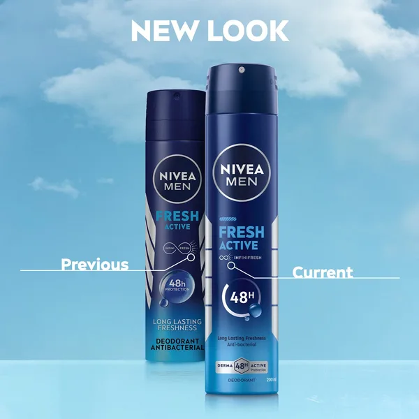 Nivea Men Fresh Active Antibacterial Deodorant Spray for Men 48H Active Protection 200 ml (6)