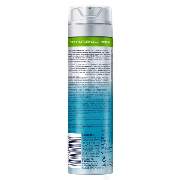 Nivea Men Fresh & Cool Shaving Gel Mint Extracts 200 ml (2)