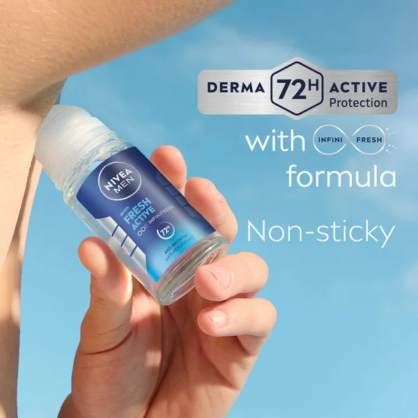 Nivea Men Fresh Active Antibacterial Deodorant Roll-on for Men 72H 50 ml (4)