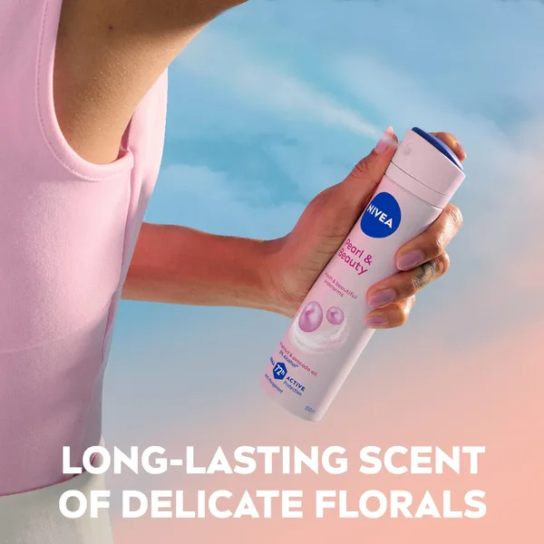 NIVEA Pearl & Beauty Antiperspirant Deodorant for Women 72H Active Protection Spray 150 ml (5)