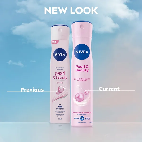 Nivea Pearl & Beauty Antiperspirant Deodorant for Women 72H Active Protection Spray 200 ml (6)