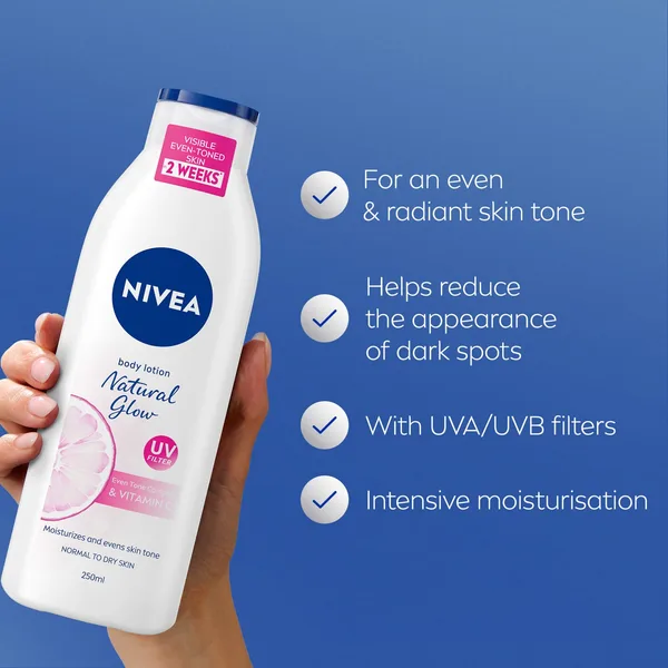 Nivea Body Lotion for Normal to Dry Skin Natural Glow 250 ml (3)
