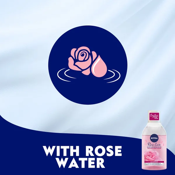 Nivea Rose Care Micellar Water Face Makeup Remover with Organic Rose for All Skin Types 400 ml (4)