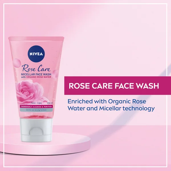 Nivea Rose Care Micellar Cleansing Face Wash with Organic Rose Water 150 ml (4)