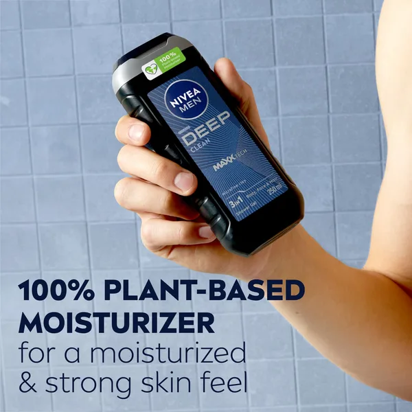 Nivea Men DEEP Shower Gel 3in1 Body Wash with Micro-Fine Clay & Woody Scent 250 ml (5)