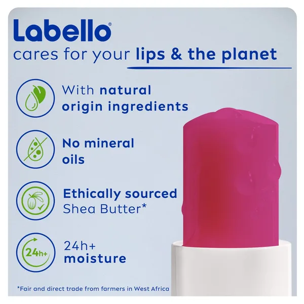 Labello Lip Balm Cherry Shine 24H Melt-In Moisture with Shea Butter and Natural Oils 4.8 g (6)
