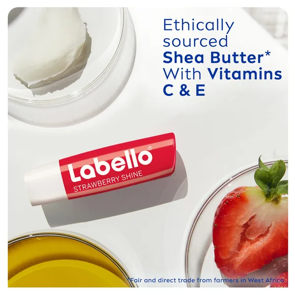 Labello Lip Balm Strawberry Shine 24H Melt-In Moisture with Shea Butter and Natural Oils 4.8 g (4)