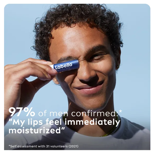 Labello Lip Balm Men Active SPF15 24H Melt-In Moisture with Shea Butter and Natural Oils 4.8 g (5)