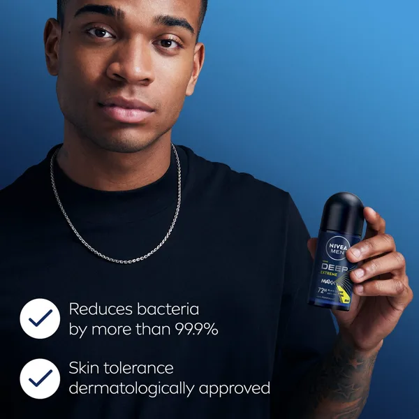 Nivea Men Deep Extreme MaxxTech Roll-On with Black Carbon 72H Odor Protection 50 ml (3)