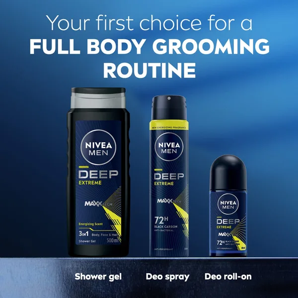 Nivea Men Deep Extreme MaxxTech Roll-On with Black Carbon 72H Odor Protection 50 ml (7)