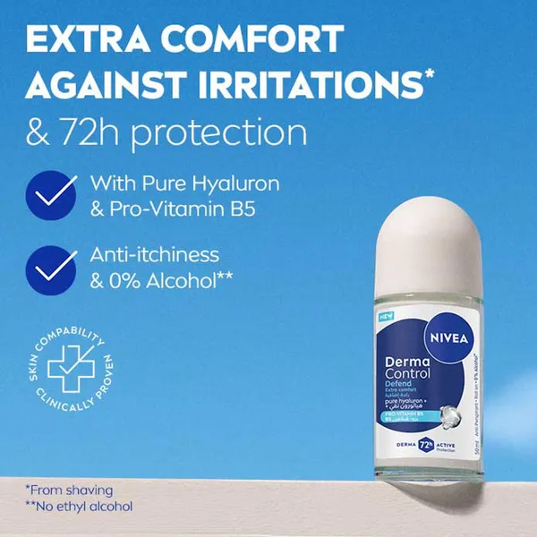 Nivea Derma Control Defend 72H Anti-Perspirant Roll-On For Women 50 ml (4)