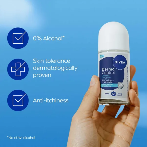 Nivea Derma Control Defend 72H Anti-Perspirant Roll-On For Women 50 ml (7)