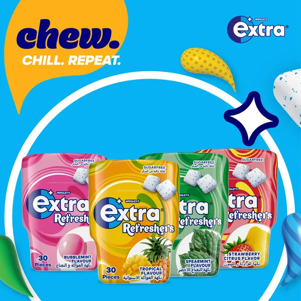 Wrigley's Extra Refreshers Sugar Free Strawberry Citrus Chewing Gum 30 pcs 67 g (6)