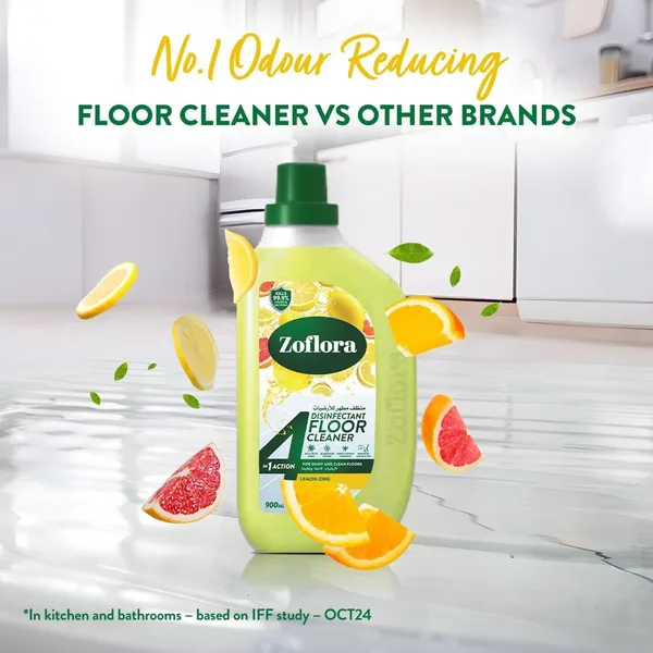 Zoflora Lemon Zing 4in1 Disinfectant Floor Cleaner 900 ml (5)