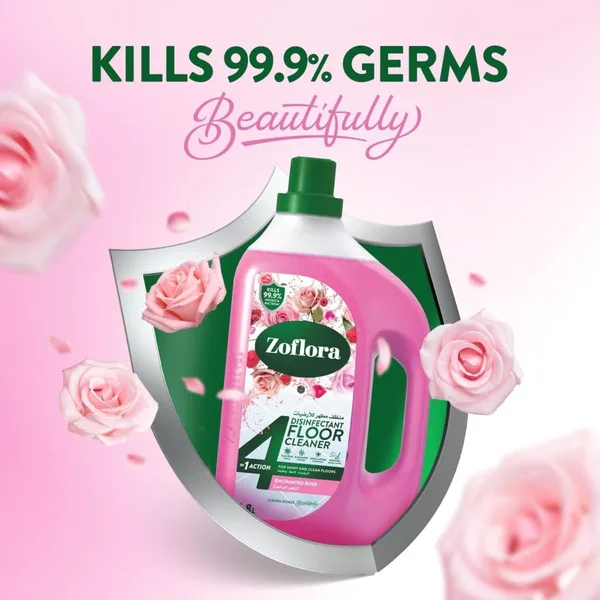 Zoflora 4in1 Enchanted Rose Disinfectant Floor Cleaner 1.8 Litres (4)