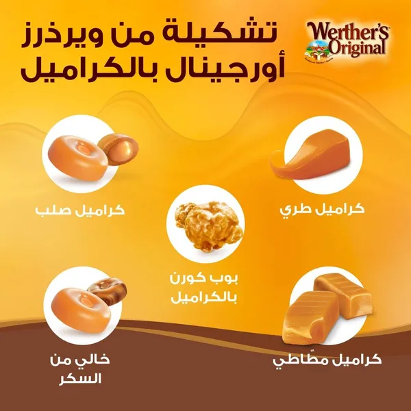 Werther's Original Caramel Chocolate Candy Sugar Free 60 g (6)
