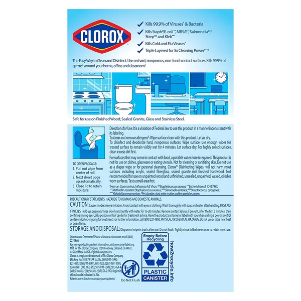 Clorox Disinfecting Wet Wipes Fresh Scent 35 pcs (5)
