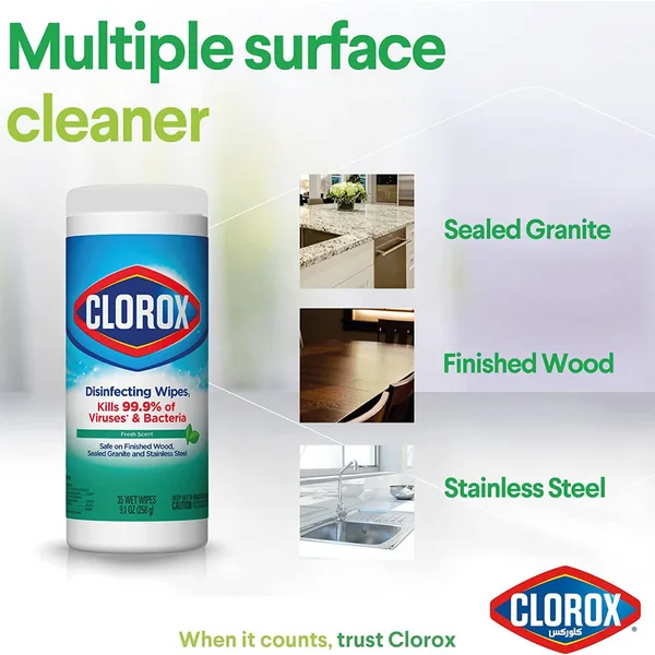 Clorox Disinfecting Wet Wipes Fresh Scent 35 pcs (8)