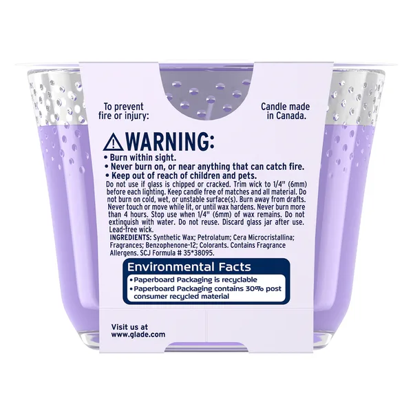 Glade Tranquil Lavender & Aloe Scented Candle 193 g (2)