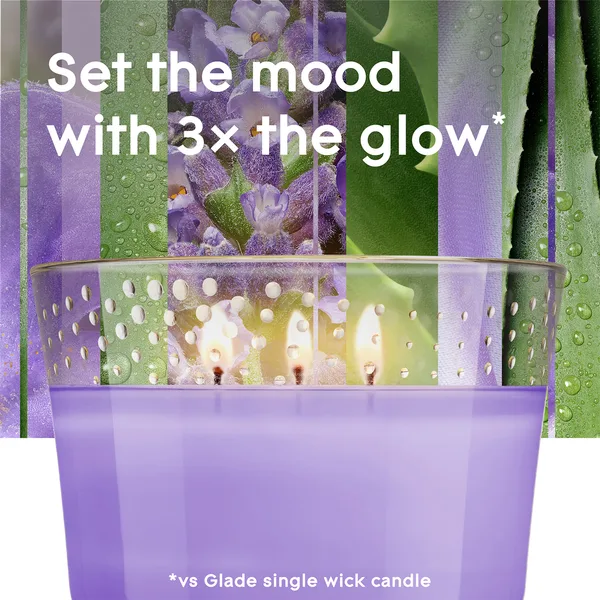 Glade Tranquil Lavender & Aloe Scented Candle 193 g (3)