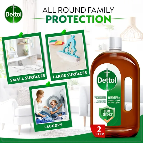 Dettol Antiseptic Anti-Bacterial Disinfectant Liquid 2 Litres (2)
