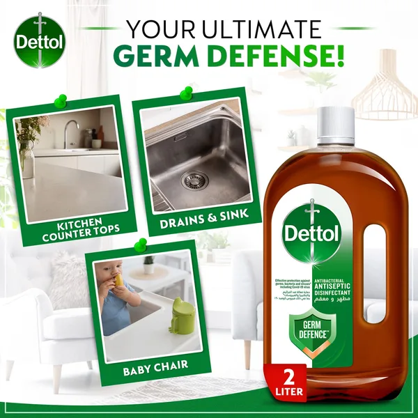 Dettol Antiseptic Anti-Bacterial Disinfectant Liquid 2 Litres (3)