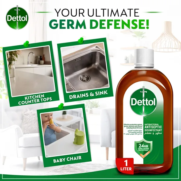 Dettol Antiseptic Anti-Bacterial Disinfectant Liquid 1 Litre (3)