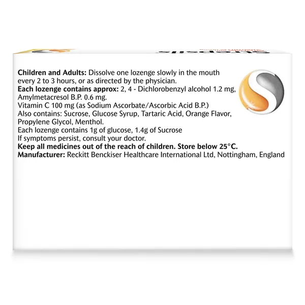 Strepsils Sore Throat Relief Orange 24 Lozenges (6)