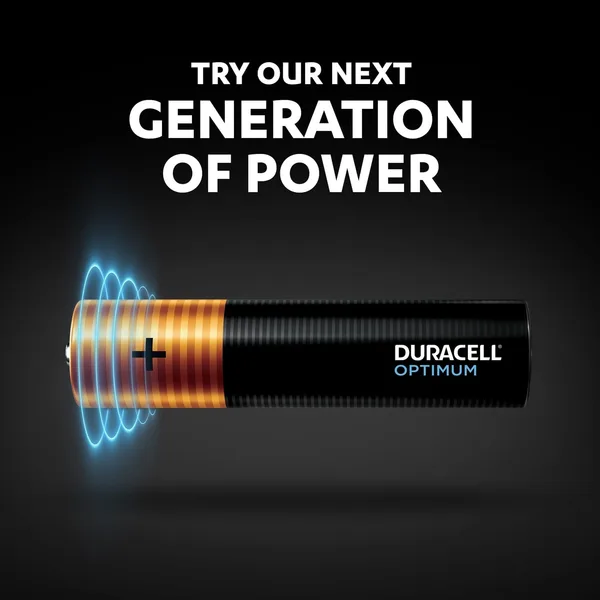 Duracell Optimum Type AAA Alkaline Batteries, pack of 8 (4)