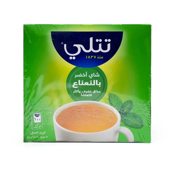 تتلي شاي اخضر بالنعناع 100 كيس (2)