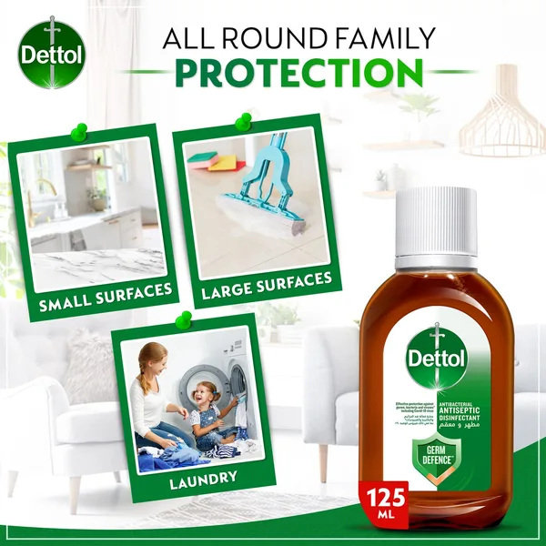 Dettol Anti-Bacterial Antiseptic Disinfectant Liquid 125 ml (2)